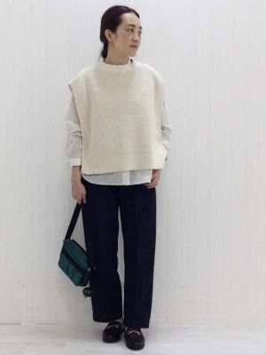 ◆ワッフル柄ニットベスト（０７７２２７０８０２）
