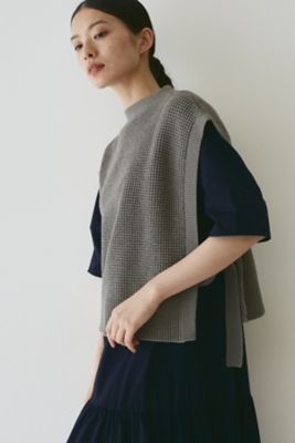 ◆ワッフル柄ニットベスト（０７７２２７０８０２）