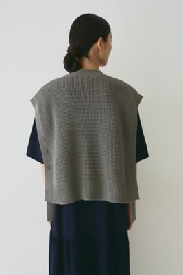 ◆ワッフル柄ニットベスト（０７７２２７０８０２）