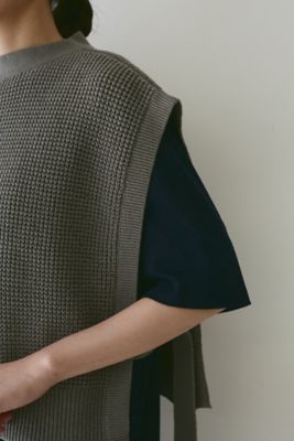 ◆ワッフル柄ニットベスト（０７７２２７０８０２）