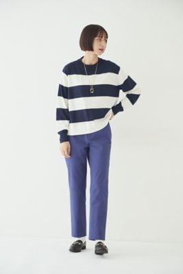 ◆５ｅ・布帛ドッキングボーダーニット（０７７２２７０９０７）