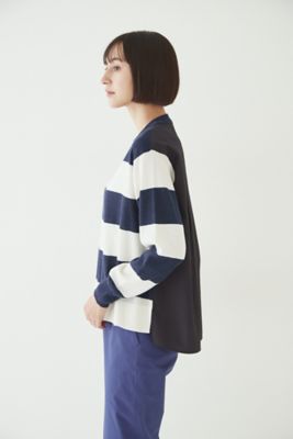 ◆５ｅ・布帛ドッキングボーダーニット（０７７２２７０９０７）