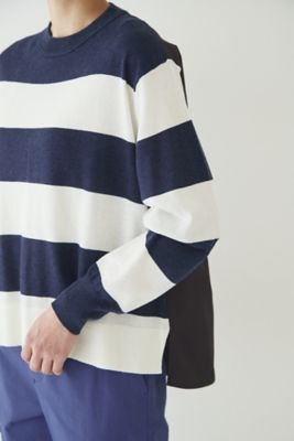 ◆５ｅ・布帛ドッキングボーダーニット（０７７２２７０９０７）