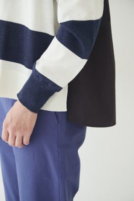 ◆５ｅ・布帛ドッキングボーダーニット（０７７２２７０９０７）