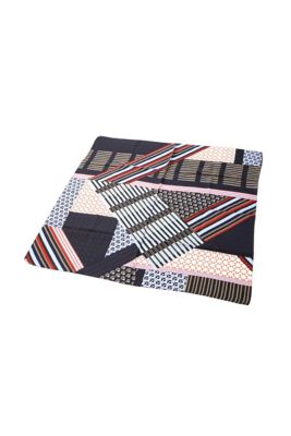 ◆シルクコットンプリントスカーフ（０７７２２９８１０４）