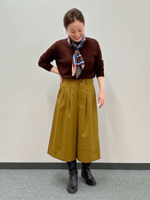 ◆シルクコットンプリントスカーフ（０７７２２９８１０４）