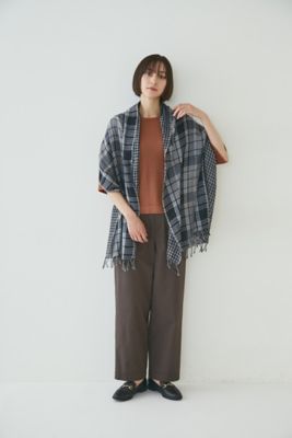 ◆ウールチェックストール（０７７２２９８８０１）