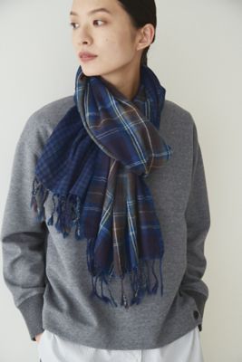 ◆ウールチェックストール（０７７２２９８８０１）