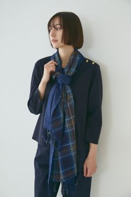 ◆ウールチェックストール（０７７２２９８８０１）