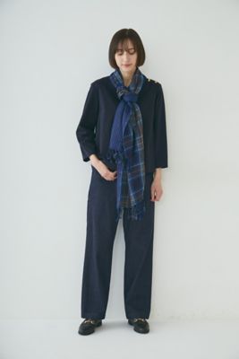 ◆ウールチェックストール（０７７２２９８８０１）