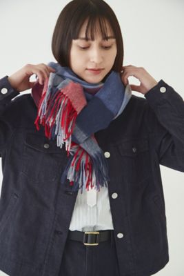 ＜human woman (Women)＞◆大判チェックストール（０７７２２９８９００）