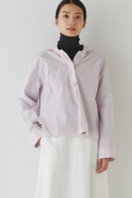 ＜human woman (Women)＞◆ストライプフーディプルオーバーブラウス（０７７３１１０２０３）