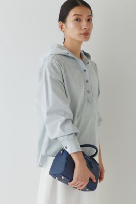 ◆ストライプフーディプルオーバーブラウス（０７７３１１０２０３）