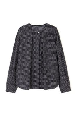 ◆ドットプリントブラウス（０７７３１１０２０４）