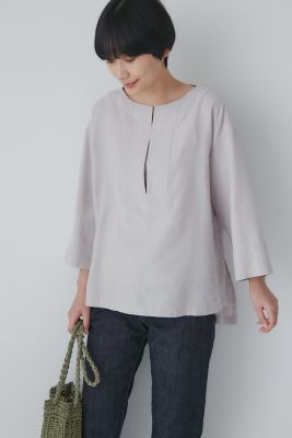 ＜human woman (Women)＞◆ＰＥ／レーヨンリネンブラウス（０７７３１１０４００）