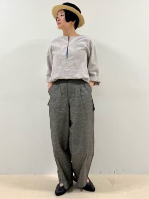 ◆ＰＥ／レーヨンリネンブラウス（０７７３１１０４００）
