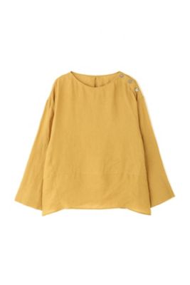 ◆ハードマンリネンショルダーボタンブラウス（０７７３１１０４０１）