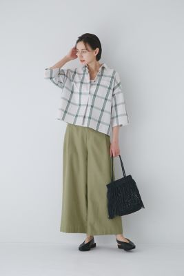 ◇ボックスシルエットチェックブラウス（０７７３１１０４０５） の 