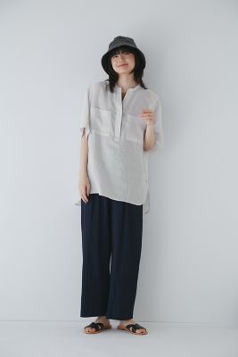 ◆１６０／１ラミー半袖ブラウス（０７７３１１０５０１）