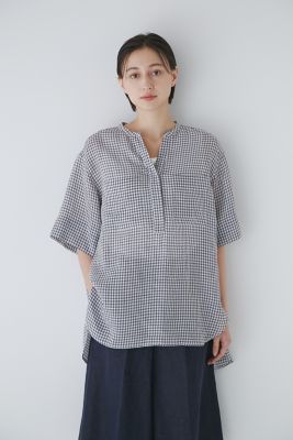 ◆１６０／１ラミー半袖ブラウス（０７７３１１０５０１）