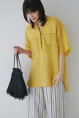 ◆１６０／１ラミー半袖ブラウス（０７７３１１０５０１）