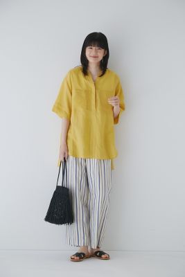 ◆１６０／１ラミー半袖ブラウス（０７７３１１０５０１）