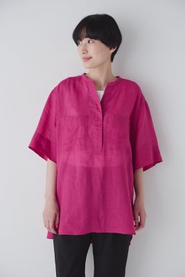 ◆１６０／１ラミー半袖ブラウス（０７７３１１０５０１）