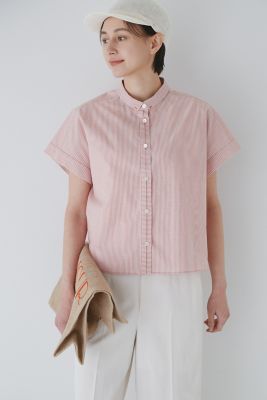 ＜human woman (Women)＞◆コードストライプシャツブラウス（０７７３１１０５０３）