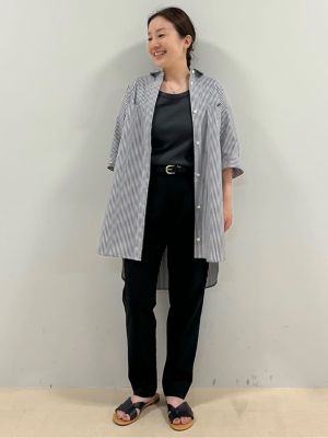 ◆スポーティストライプブラウス（０７７３１１０６０２）