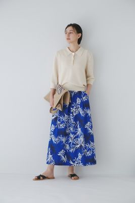 ◆リーフプリントスカート（０７７３１２０５０２）