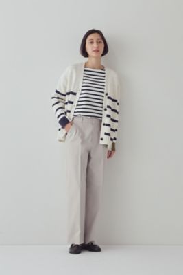 ◆コットンストレッチセミワイドパンツ（０７７３１３０１００）