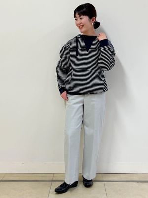 ◆コットンストレッチセミワイドパンツ（０７７３１３０１００）