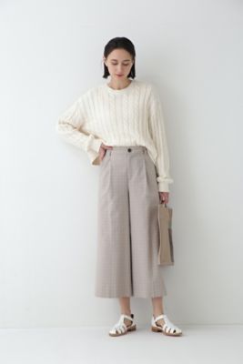 ◆チェックワイドパンツ（０７７３１３０２００）
