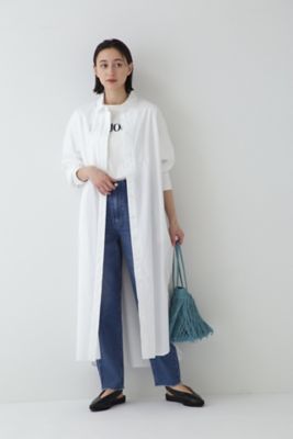 ◆１００／２ブロードシャツワンピース（０７７３１４０３０２）