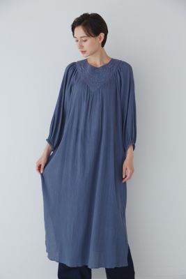 ◆インドクレープギャザーワンピース（０７７３１４０６０２）