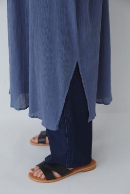 ◆インドクレープギャザーワンピース（０７７３１４０６０２）