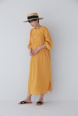 ◆インドクレープギャザーワンピース（０７７３１４０６０２）