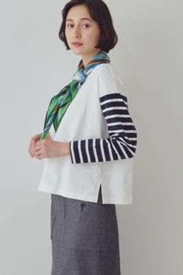 ＜human woman (Women)＞◆ドッキングボーダーカットソー（０７７３１６０１００）