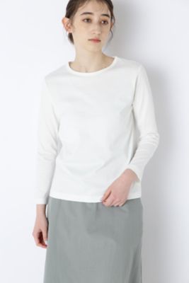 ＜human woman (Women)＞オーガニック綿天竺長袖Ｔシャツ（０７７３１６０２０２）