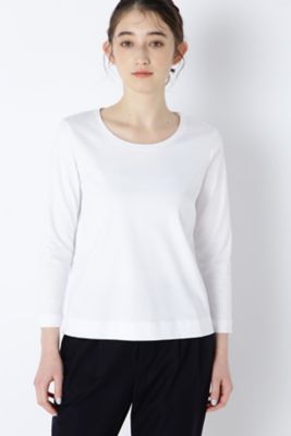 ＜human woman (Women)＞オーガニックコットンスムース長袖Ｔシャツ（０７７３１６０２０４）