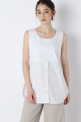 ＜human woman (Women)＞布帛ドッキングノースリカットソー（０７７３１６０２０７）