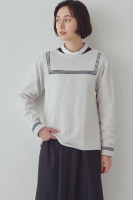 【SALE】NATICコラボ・マリンニット グレー トップス