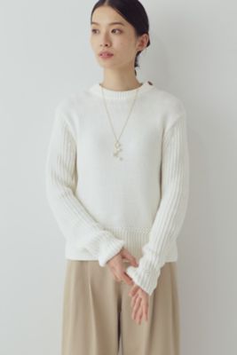 ＜human woman (Women)＞◆編地コンビプルオーバー（０７７３１７０１０２）