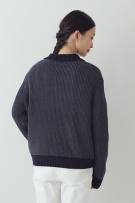 ◆バイカラー衿付きニット（０７７３１７０１０３）