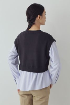 ◆布帛コンビニットプルオーバー（０７７３１７０１０４）