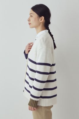 ◆ボーダーテクニックカーディガン（０７７３１７０１０５）