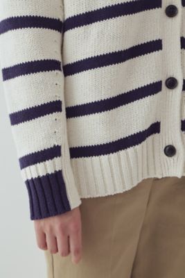 ◆ボーダーテクニックカーディガン（０７７３１７０１０５）