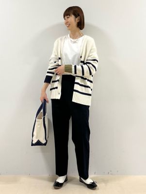 ◆ボーダーテクニックカーディガン（０７７３１７０１０５）