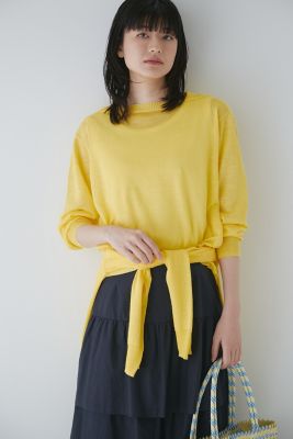 【SALE】human woman (Women)/ヒューマンウーマン ラミーハイゲージプルオーバー(0773170502) イエロー トップス【三越伊勢丹/公式】