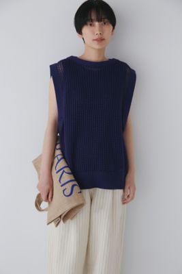 【SALE】human woman (Women)/ヒューマンウーマン メッシュニットプルオーバー(0773170505) ブルー トップス【三越伊勢丹/公式】